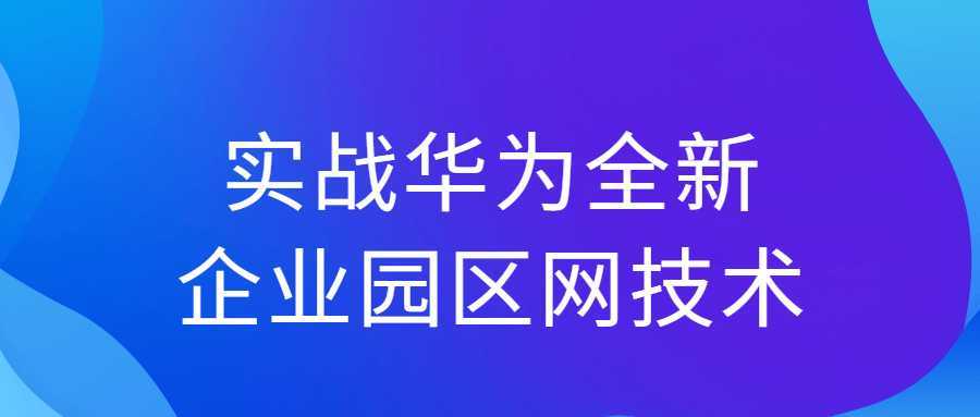 实战华为全新企业园区网技术-酷吧易资源网