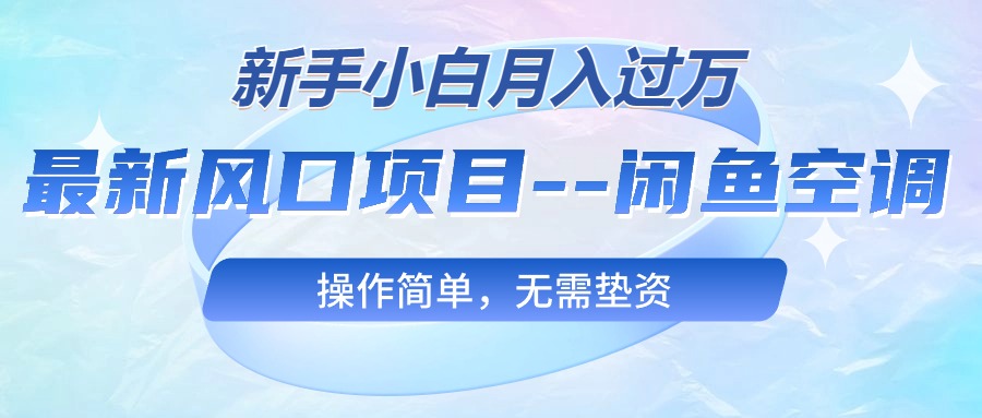 （10767期）最新风口项目—闲鱼空调，新手小白月入过万，操作简单，无需垫资-酷吧易资源网