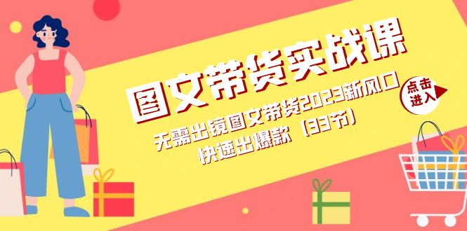 图文带货实战课：无需出镜图文带货2023新风口，快速出爆款（33节）-酷吧易资源网