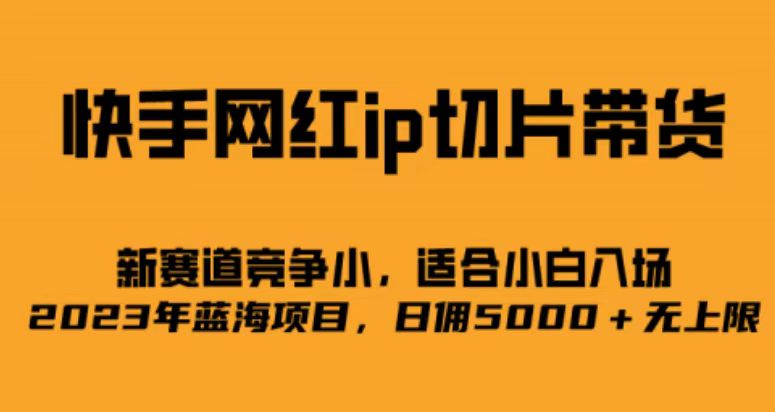 快手网红ip切片新赛道，竞争小事，适合小白 2023蓝海项目-酷吧易资源网