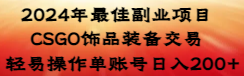 2024年最佳副业项目 CSGO饰品装备交易 轻易操作单账号日入200+-酷吧易资源网