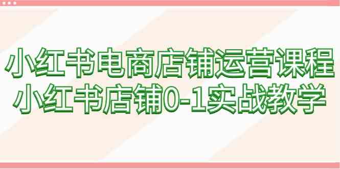 （9249期）小红书电商店铺运营课程，小红书店铺0-1实战教学（60节课）-酷吧易资源网