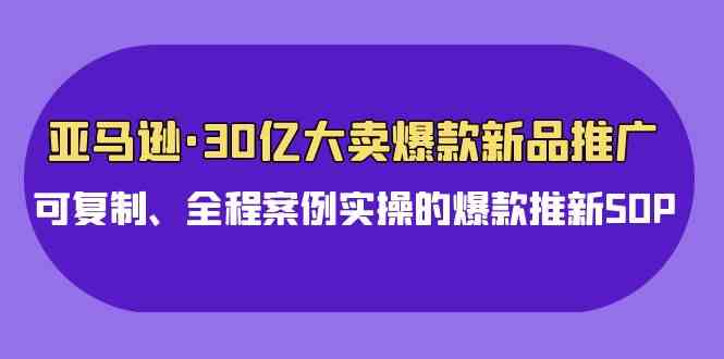 （9944期）亚马逊30亿·大卖爆款新品推广，可复制、全程案例实操的爆款推新SOP-酷吧易资源网