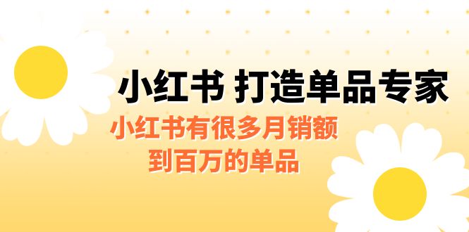 某公众号付费文章《小红书 打造单品专家》小红书有很多月销额到百万的单品-酷吧易资源网